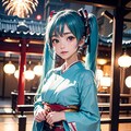 『ふらり！初音ミク！！』第四回♪日本の古都、着物に花火で風流にミクさんぽ。 4枚目