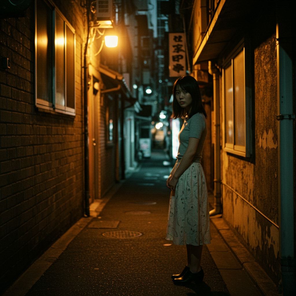 深夜の街角