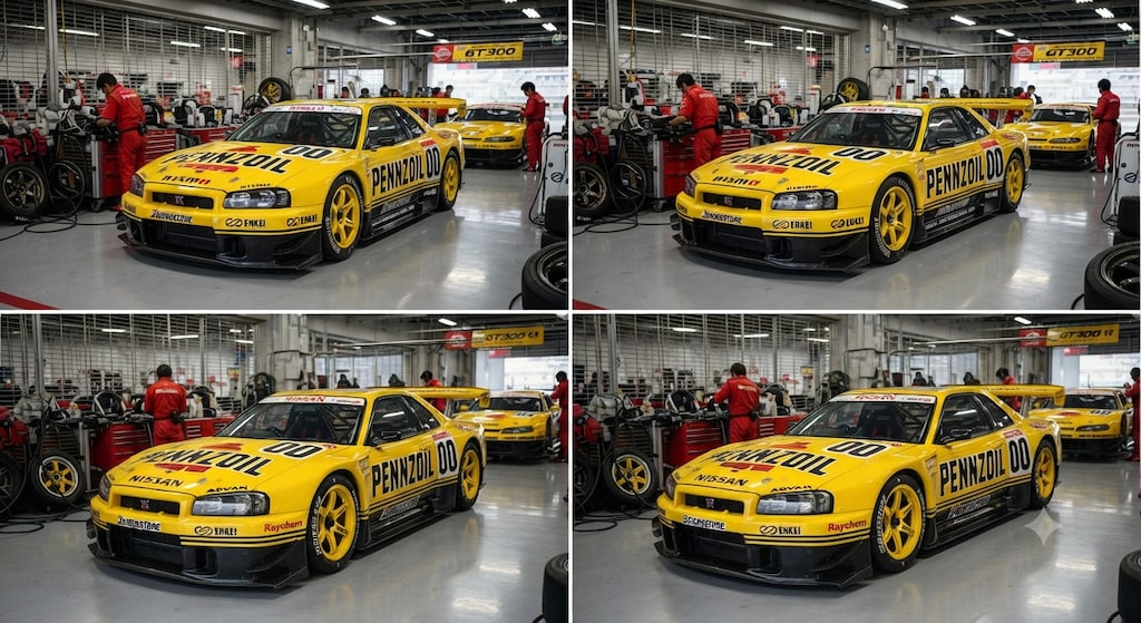 ペンズオイルR34GT-Rレーシングカー