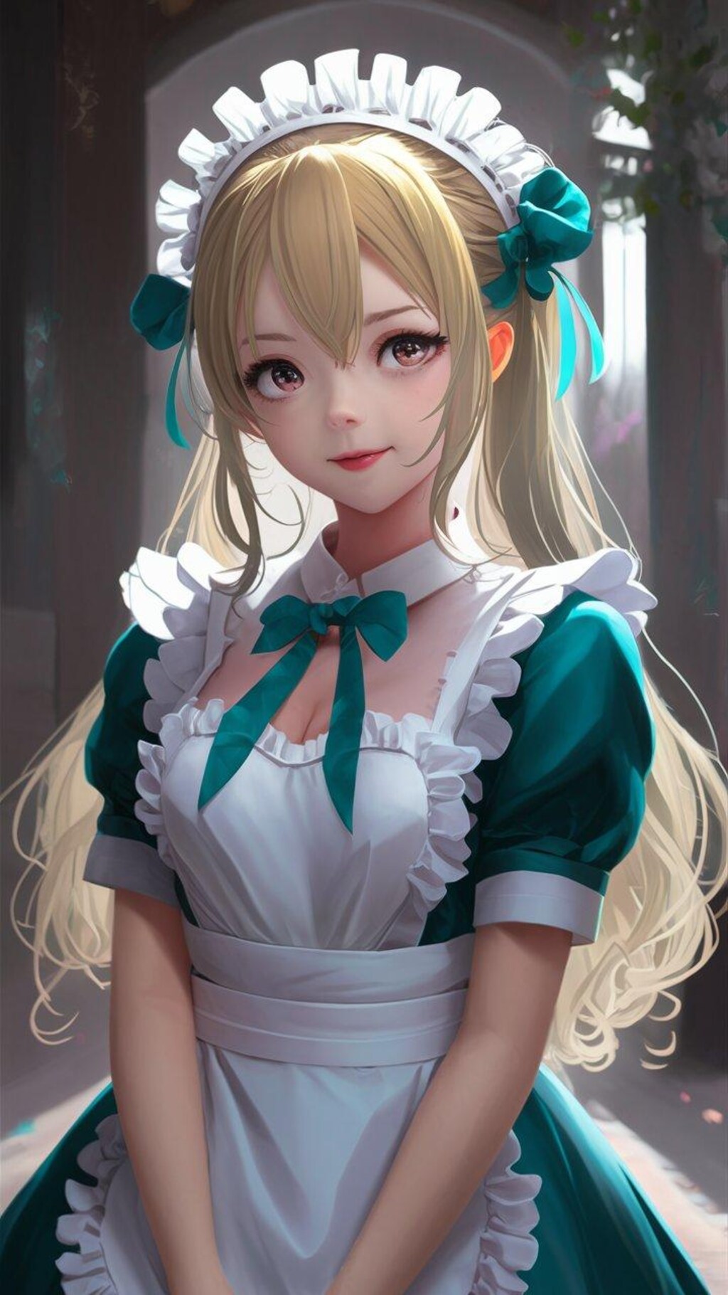 緑のメイドさん