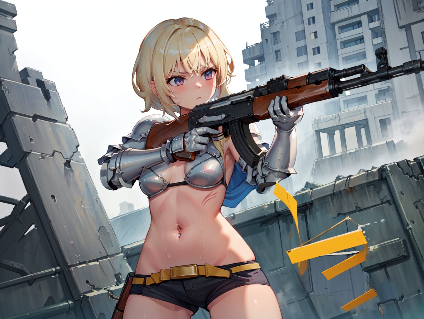 銃で戦う騎士