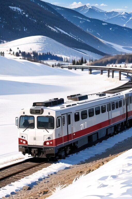 海外の車窓から　今日は急行スノークロス号に乗車します。 | の人気AIイラスト・グラビア