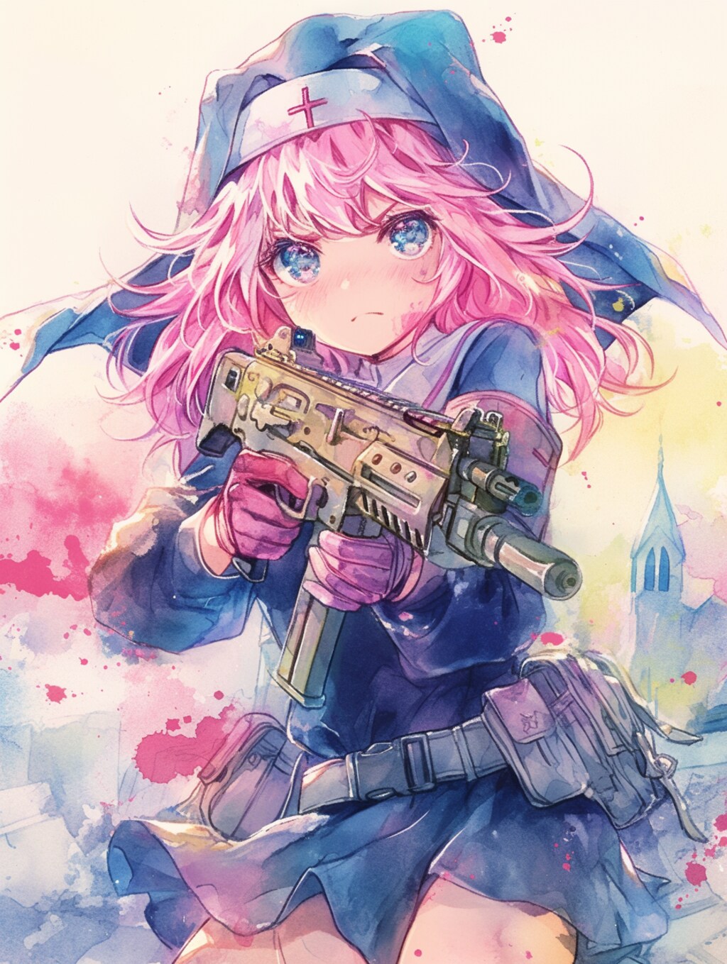 戦場のシスター。