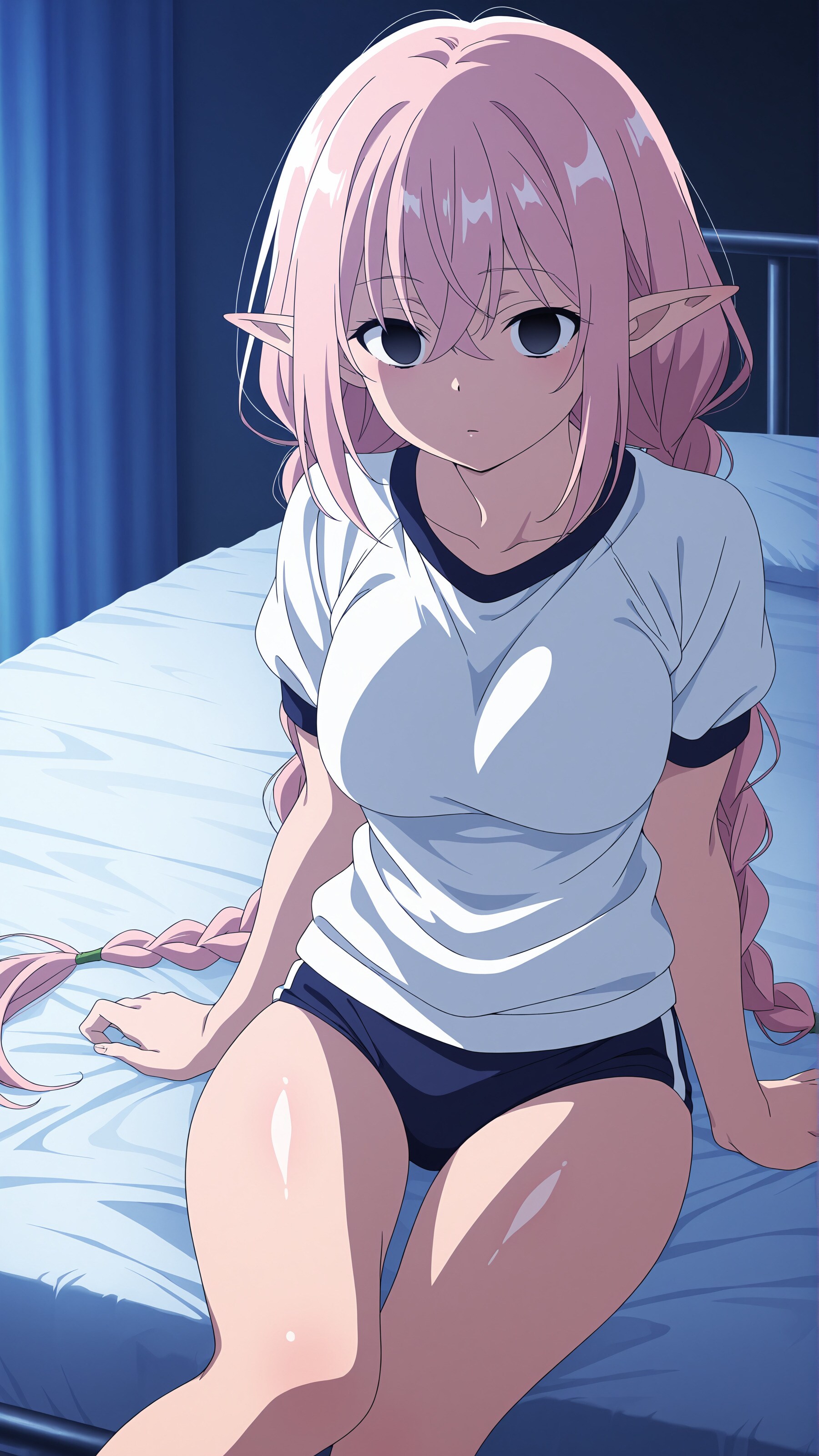 ブルマ　虚ろ目三つ編みエルフちゃん