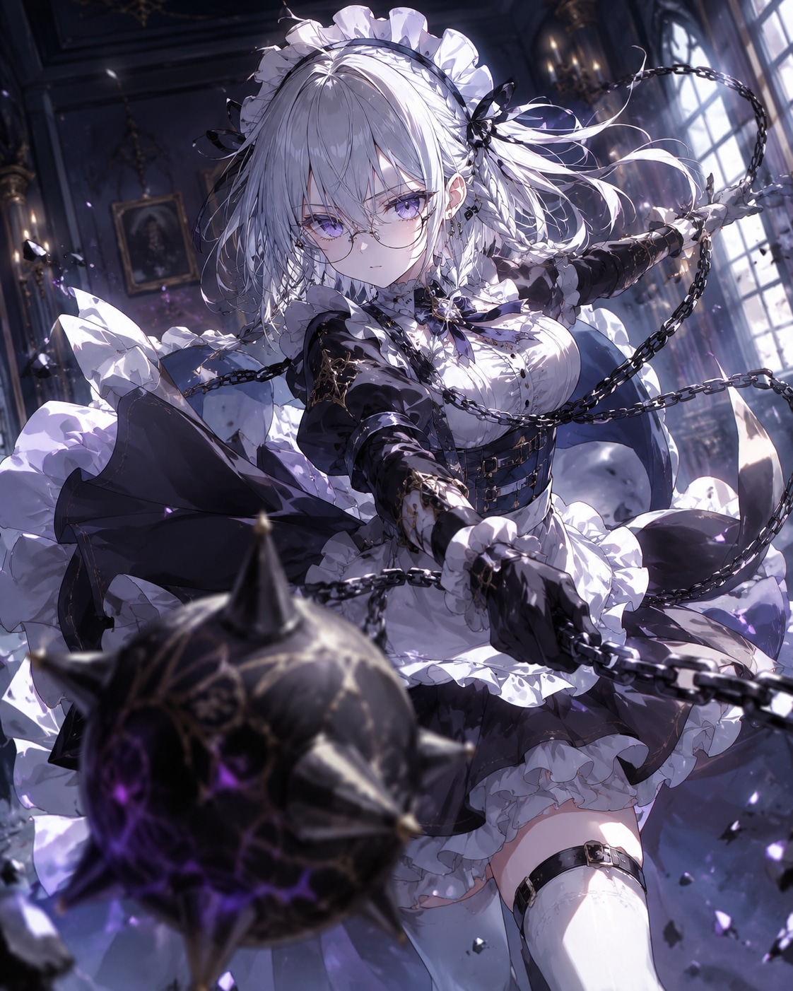 戦うメガネ族メイド