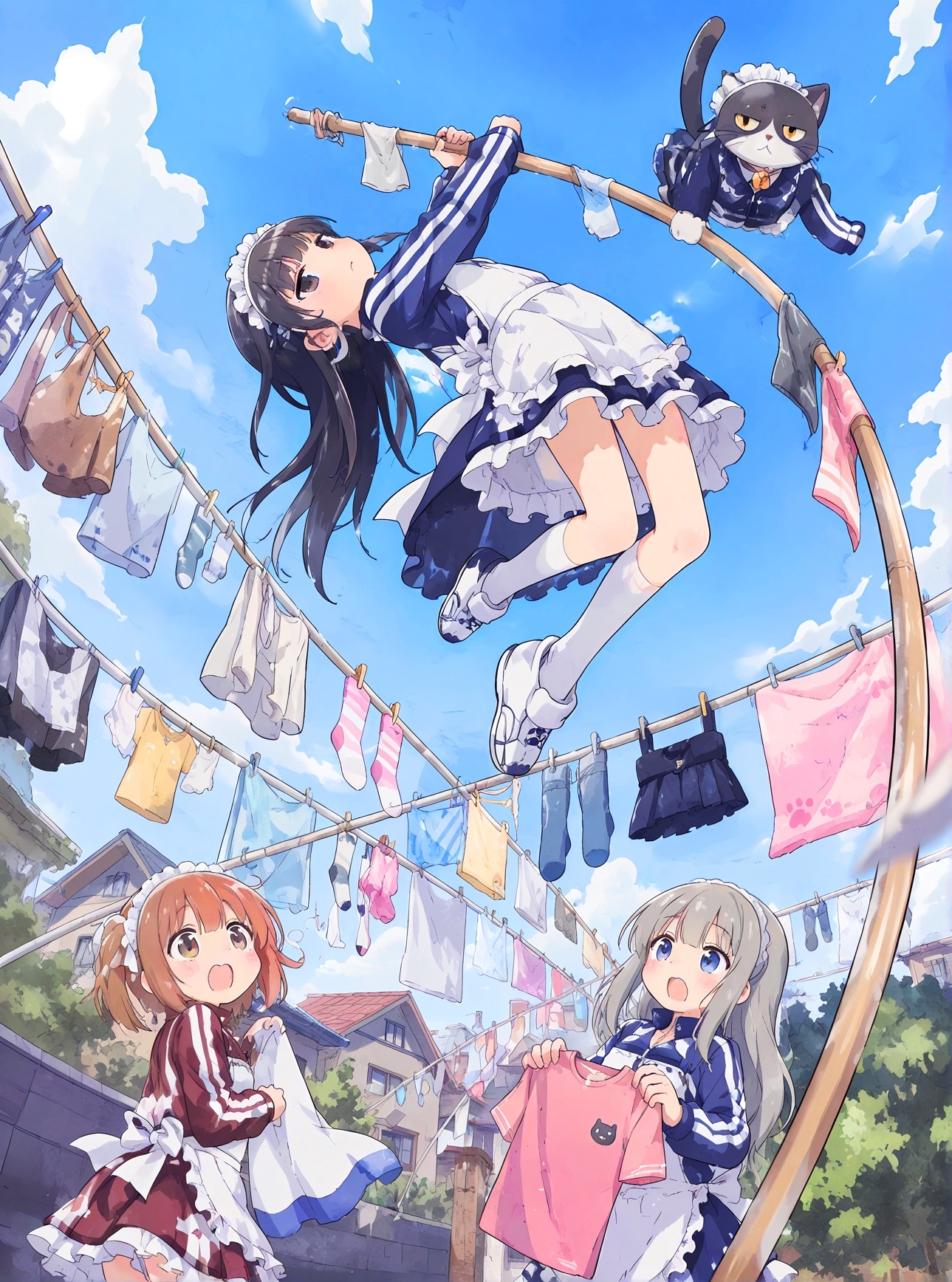 棒高跳びな少女 | の人気AIイラスト・グラビア