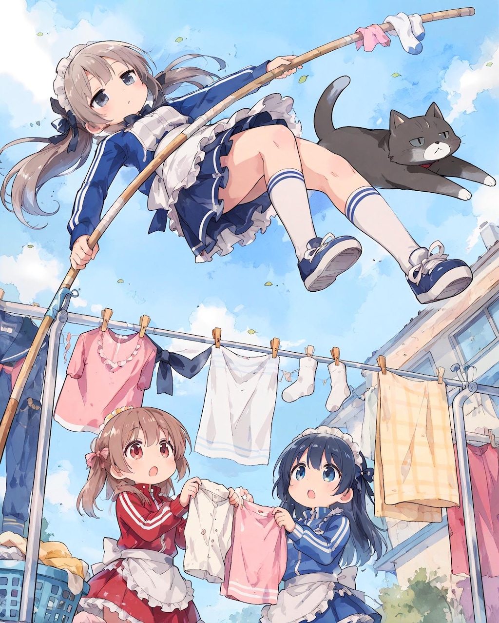 棒高跳びな少女