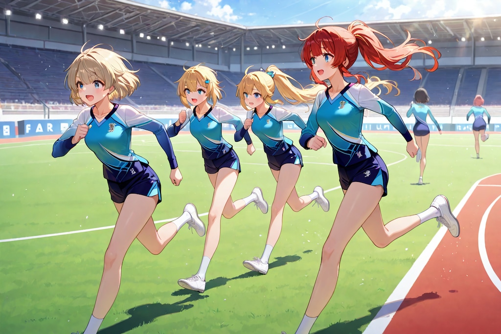 走ってる