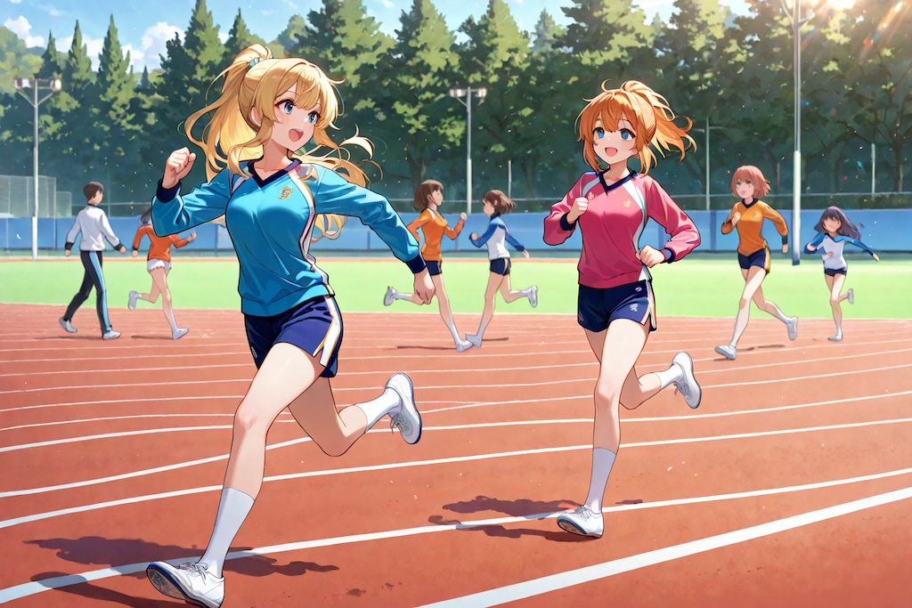 走ってる