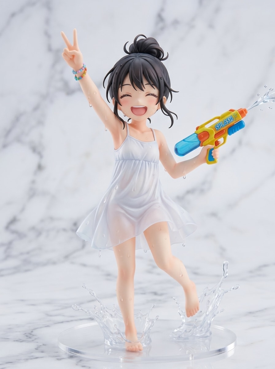 水遊び✌　フィギア（白透け習作）