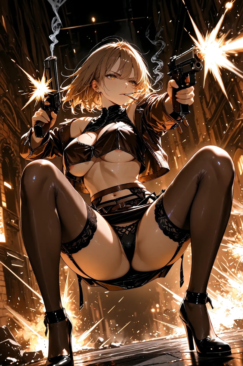 二丁拳銃が似合うボス