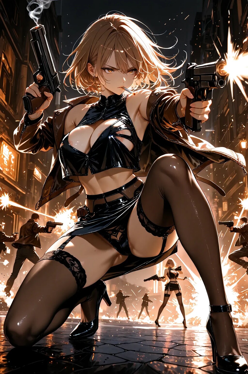 二丁拳銃が似合うボス