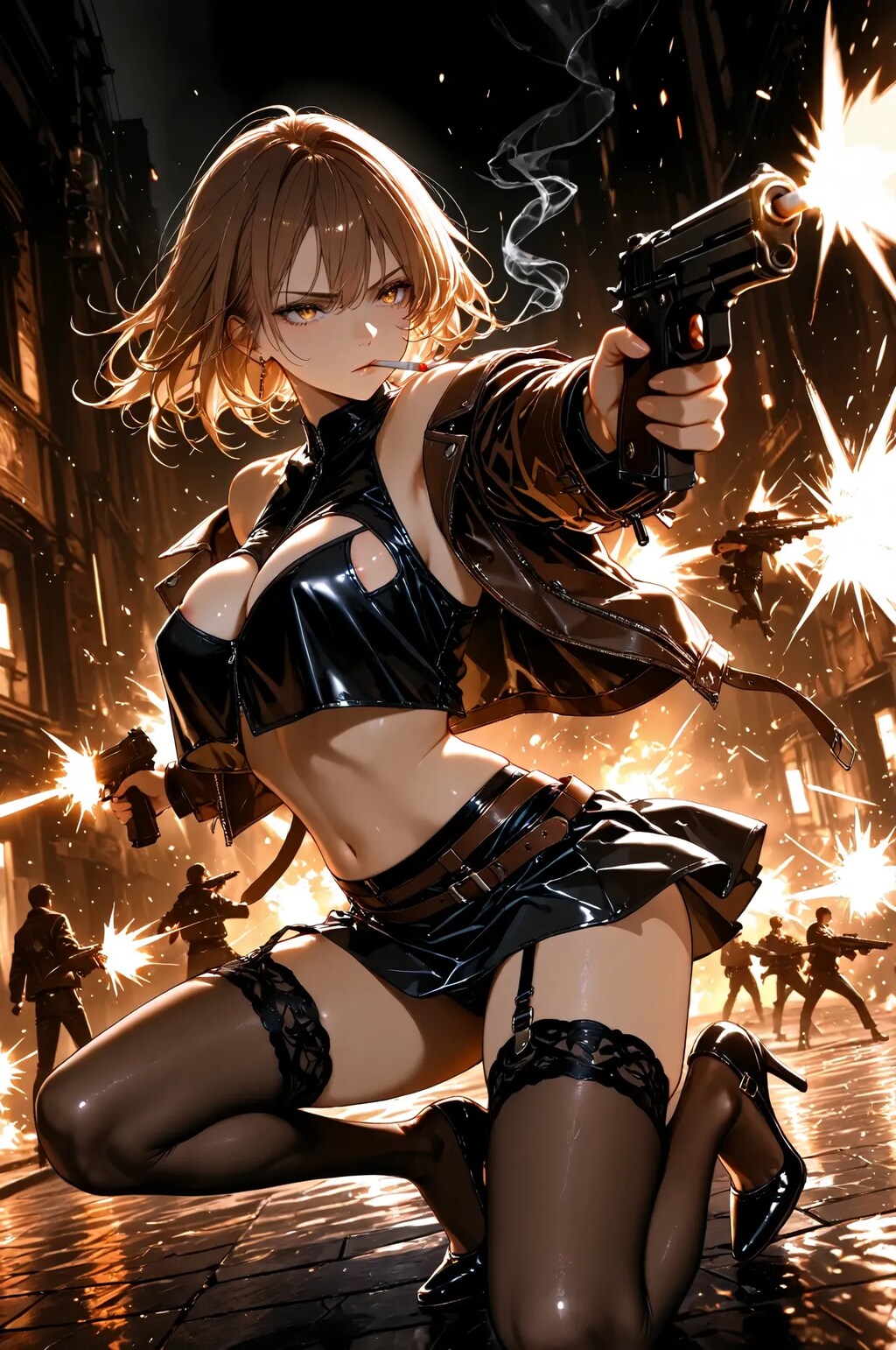二丁拳銃が似合うボス