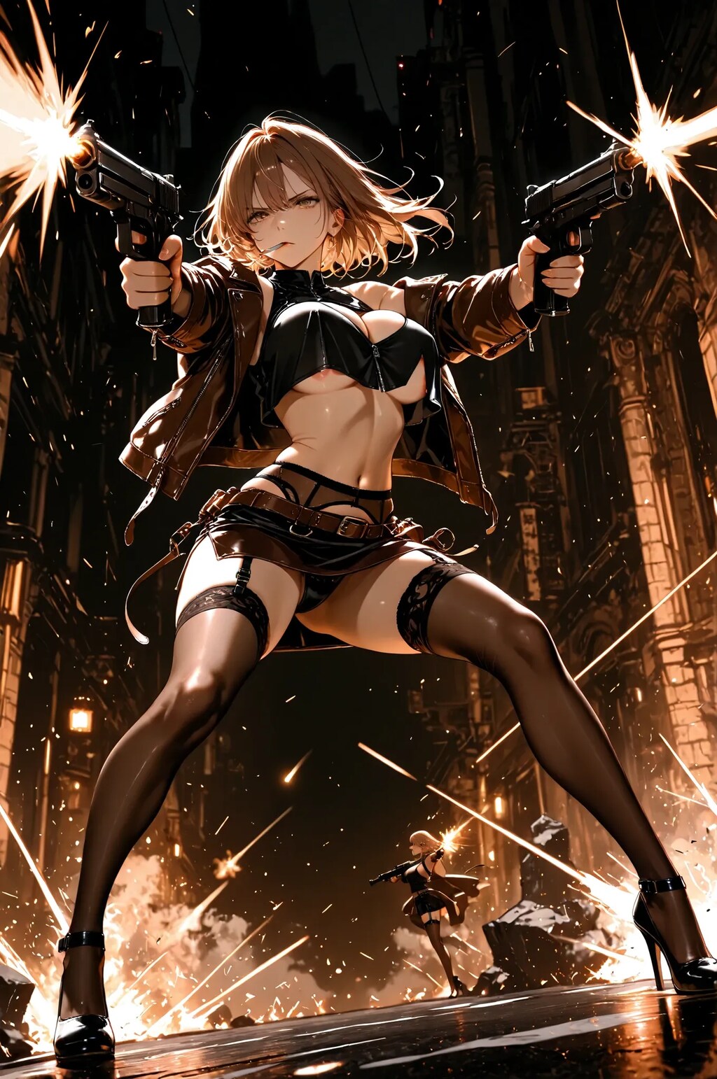 二丁拳銃が似合うボス