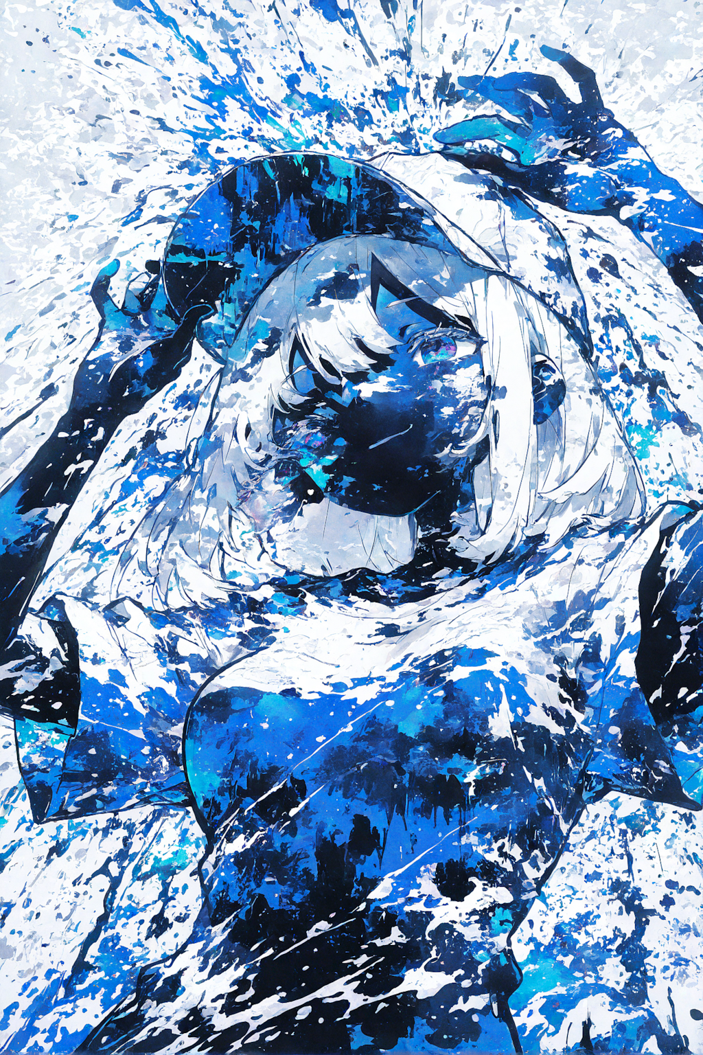 飛び散るインク