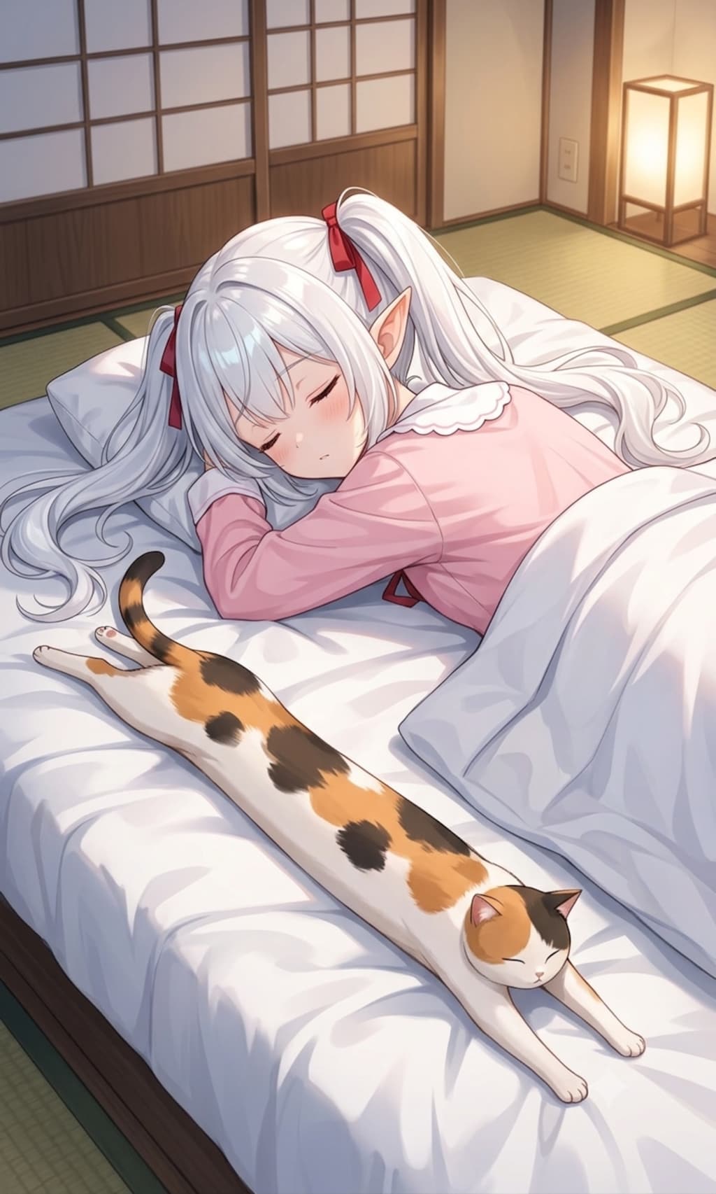 休みだから寝るシロネさん