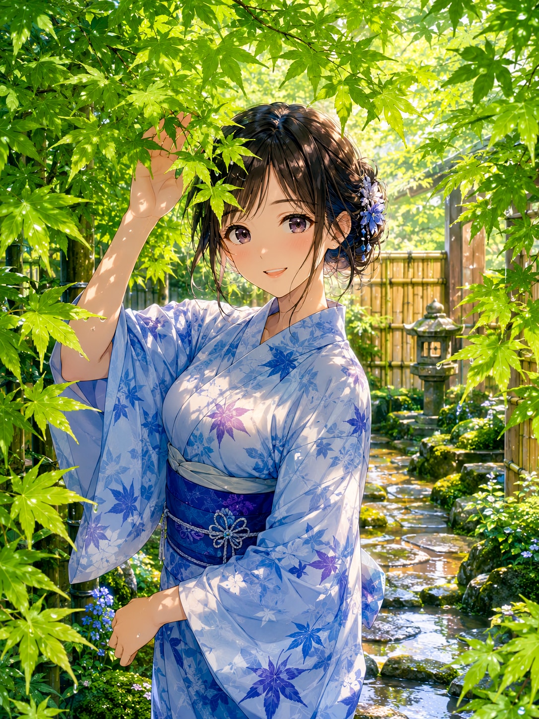 もみじの庭から | の人気AIイラスト・グラビア