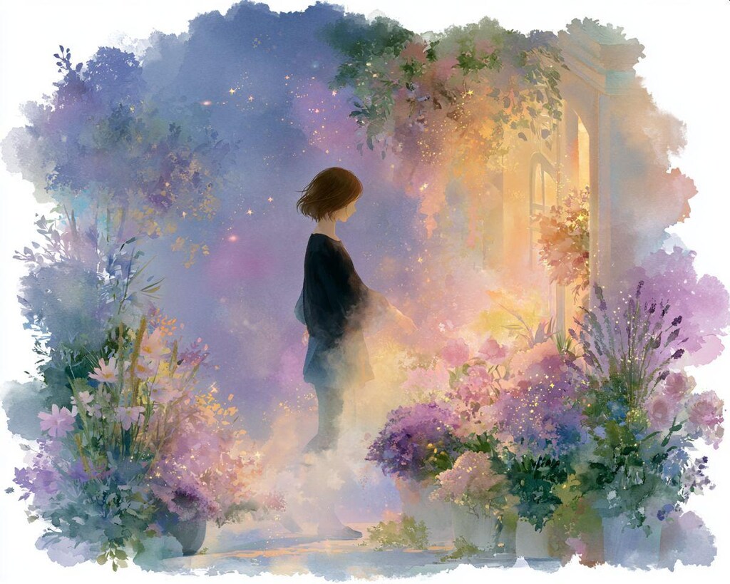 霧の日の花屋