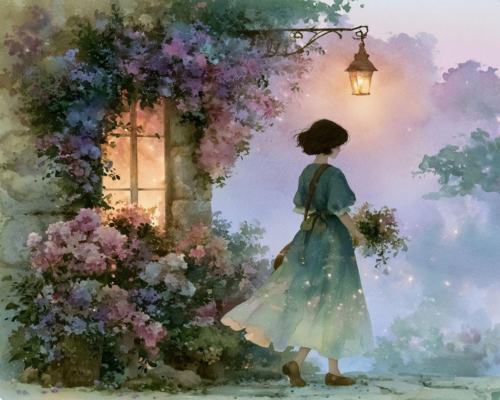 霧の日の花屋