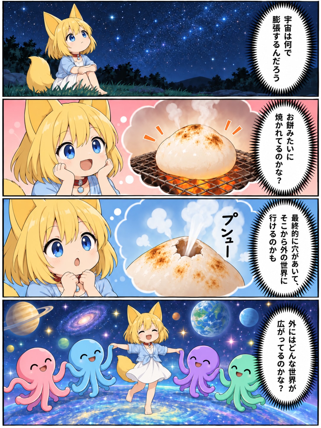 宇宙の先へ思いを馳せるキツネ | の人気AIイラスト・グラビア