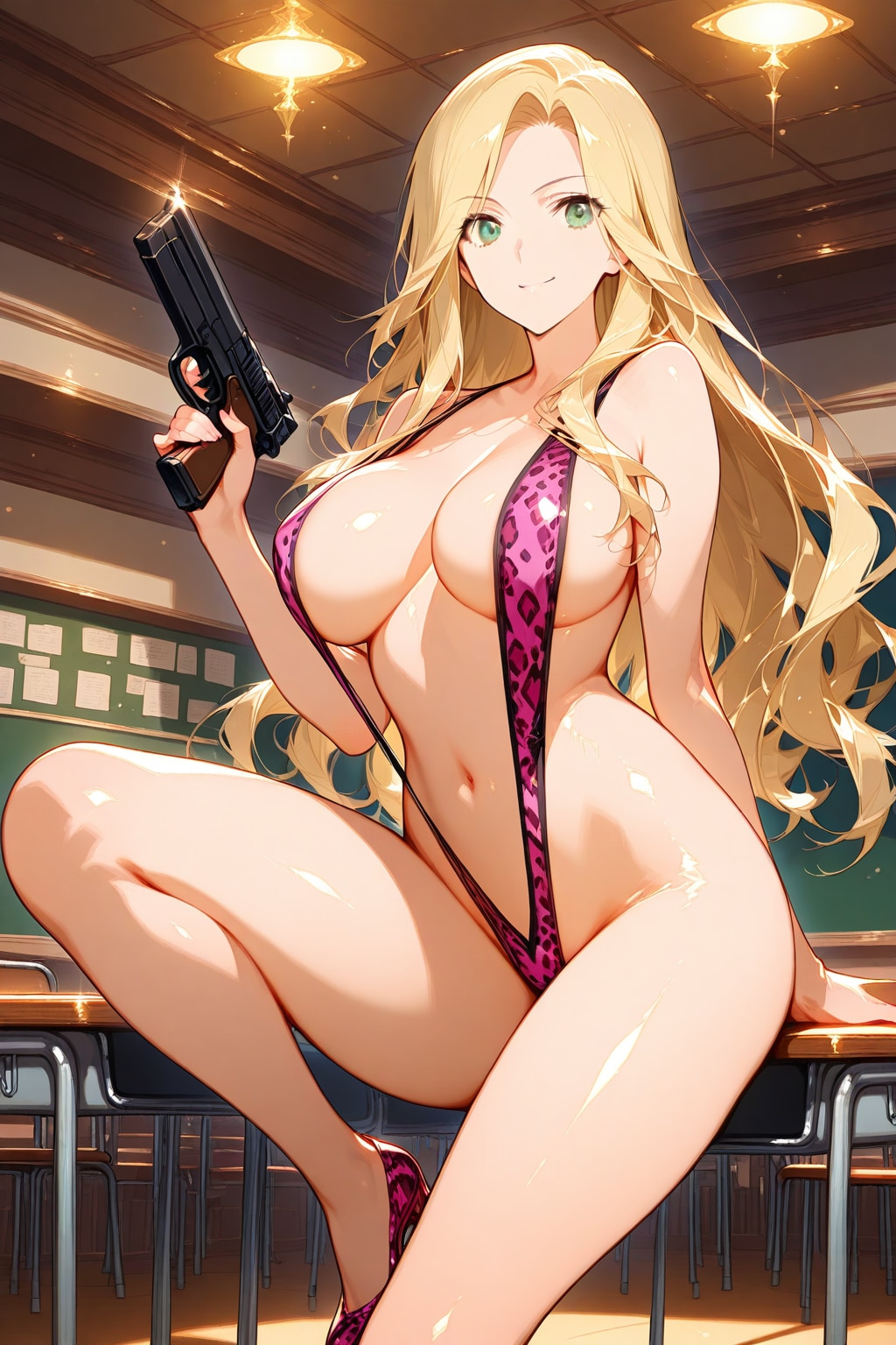 金髪暗殺女教師のセクシー授業👙👩‍🏫😍