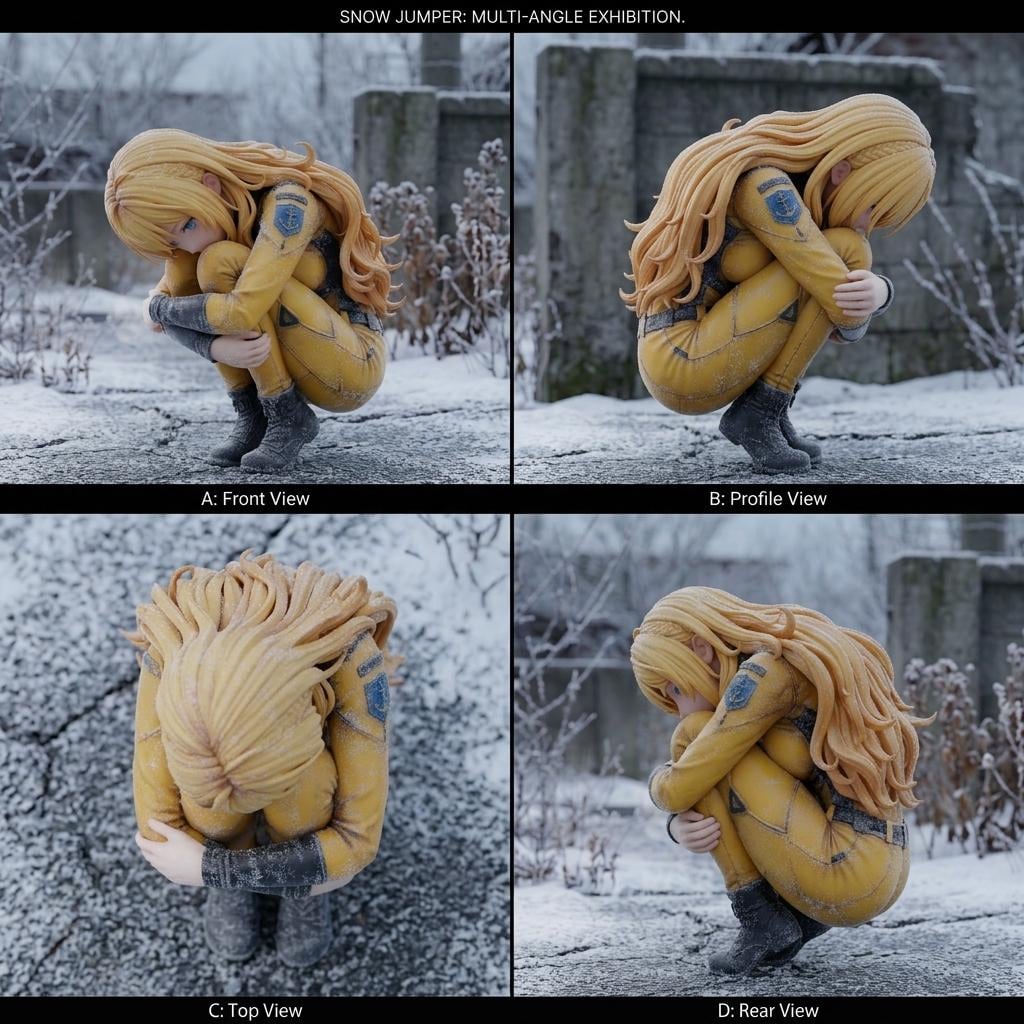 ChatGPT Gemini 森雪コスプレちちぷいちゃん (雪中訓練?)