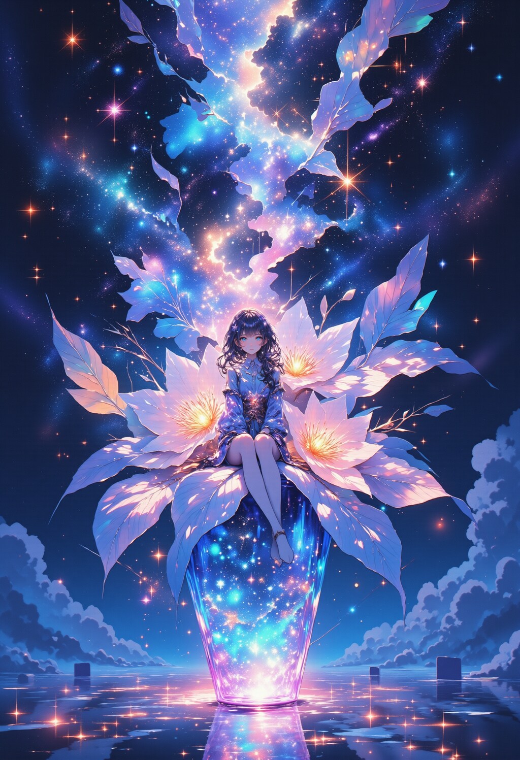 輝く花を添えて