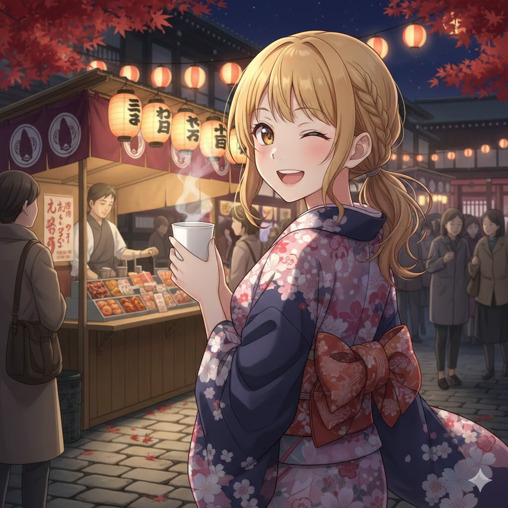 寒くないよ〜甘酒買ったから | の人気AIイラスト・グラビア