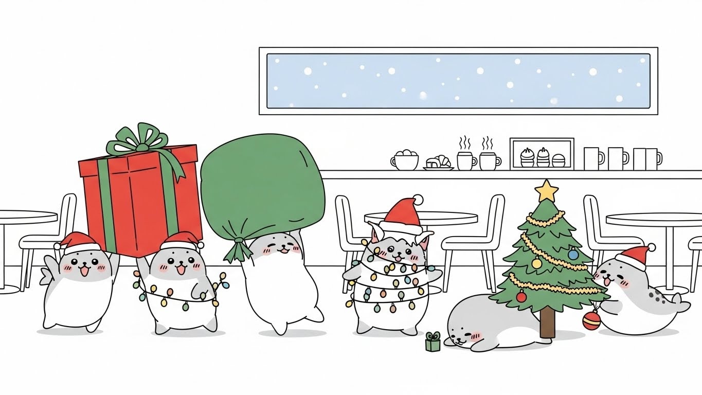 ジタバタアザラシ軍のクリスマスイブ | の人気AIイラスト・グラビア