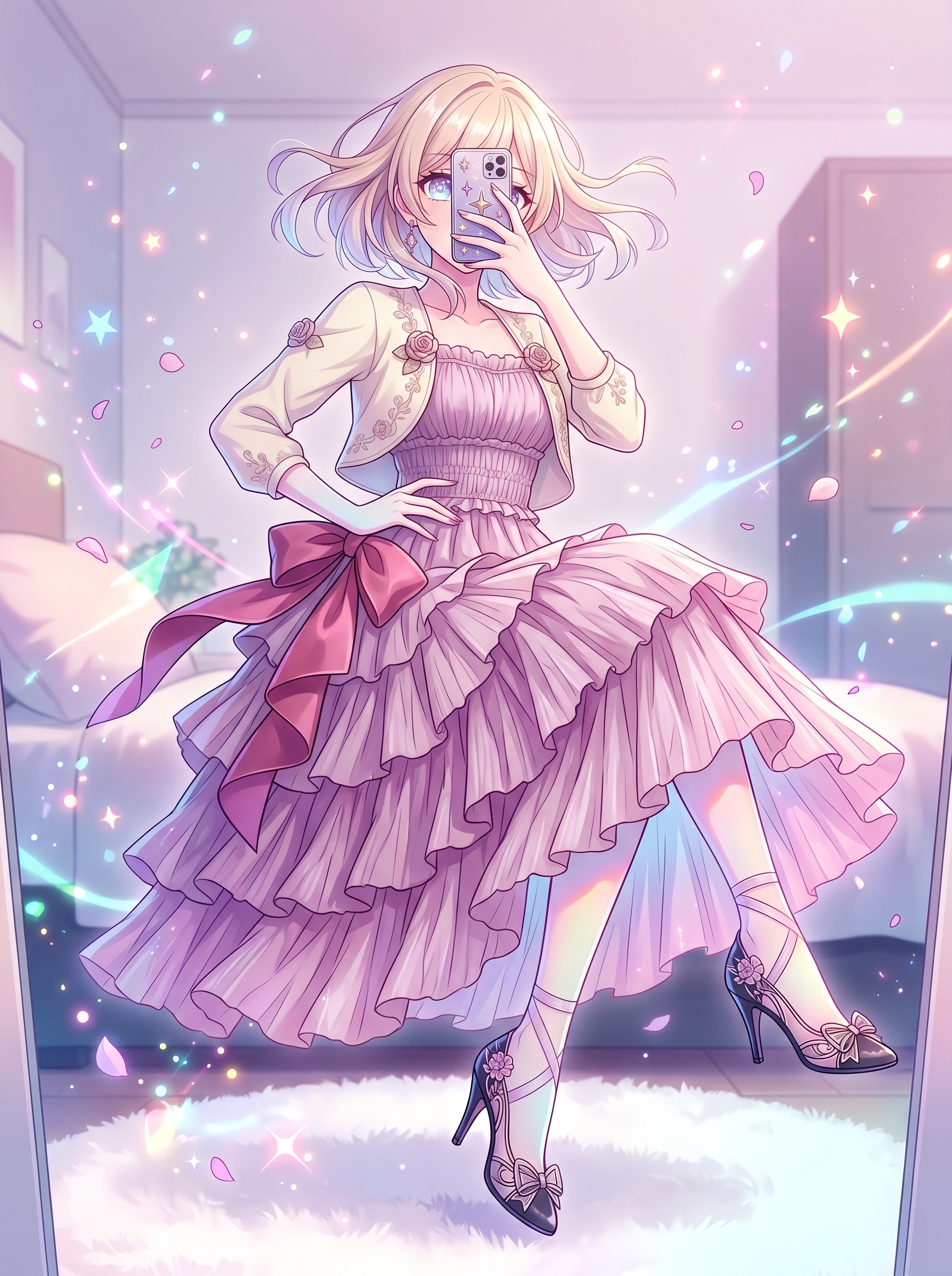 薔薇色の鏡映り | の人気AIイラスト・グラビア