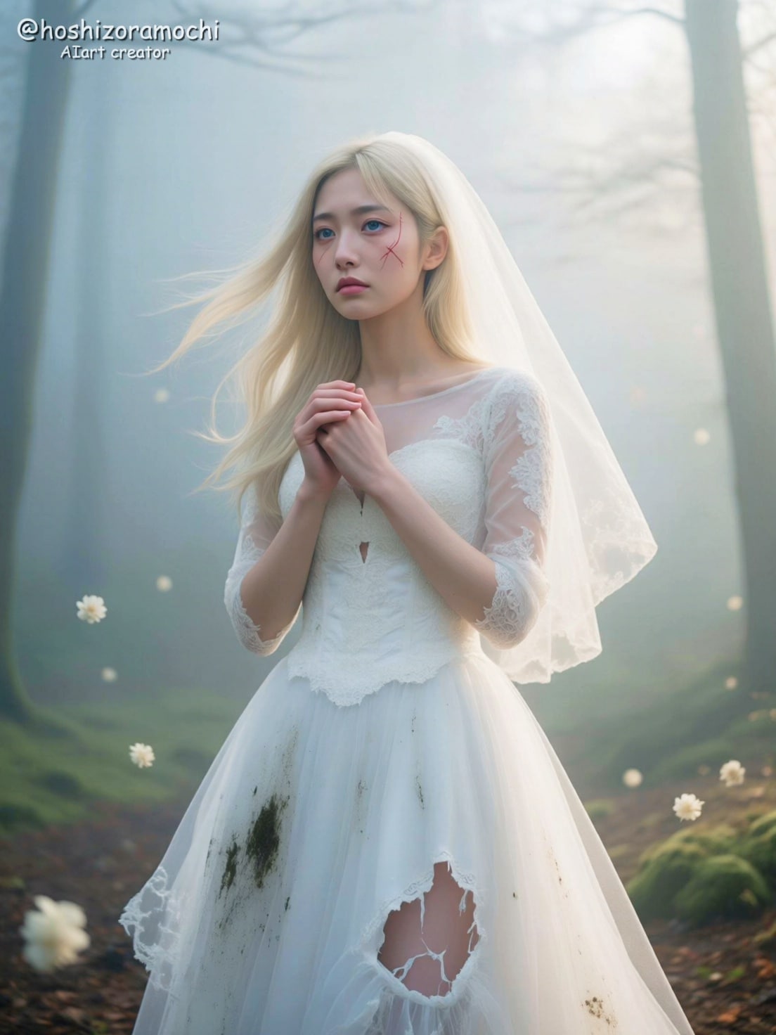 森の中の迷い花嫁 | の人気AIイラスト・グラビア
