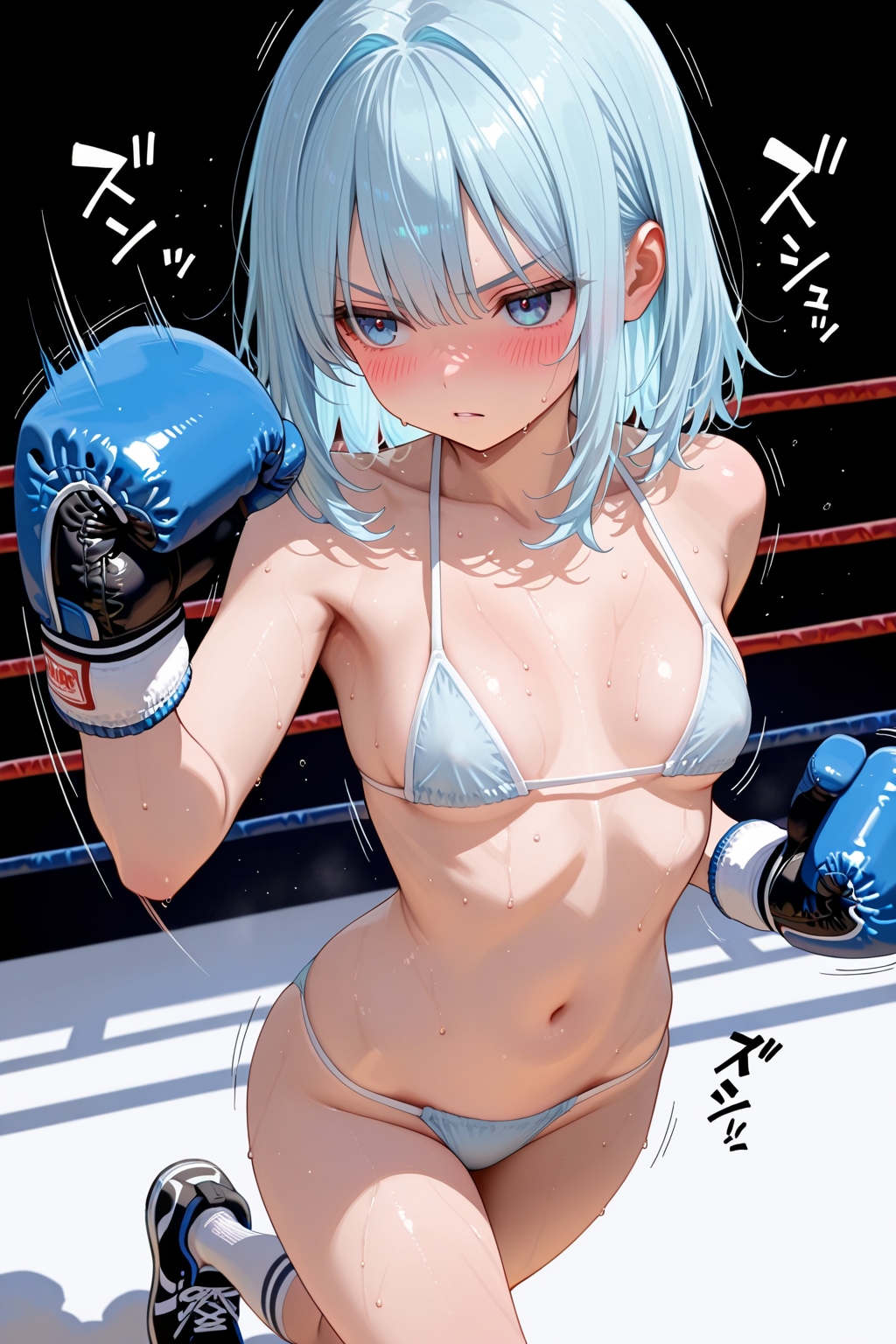 すっごく恥ずかしそうに試合するスカリヤちゃんｗ