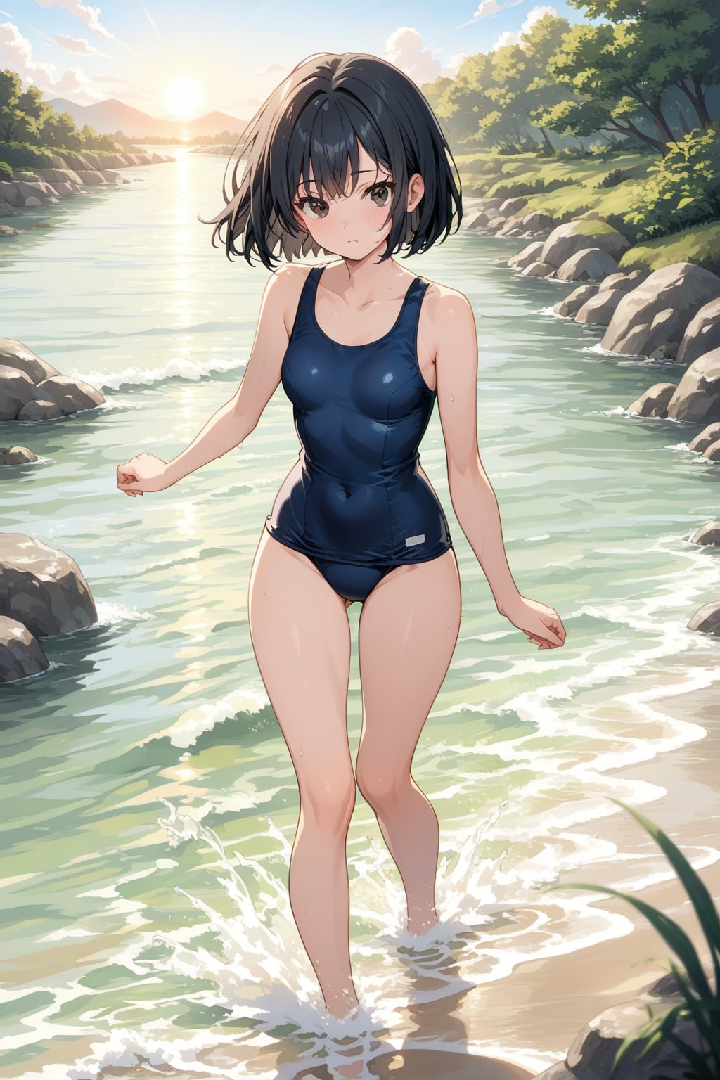 川遊び