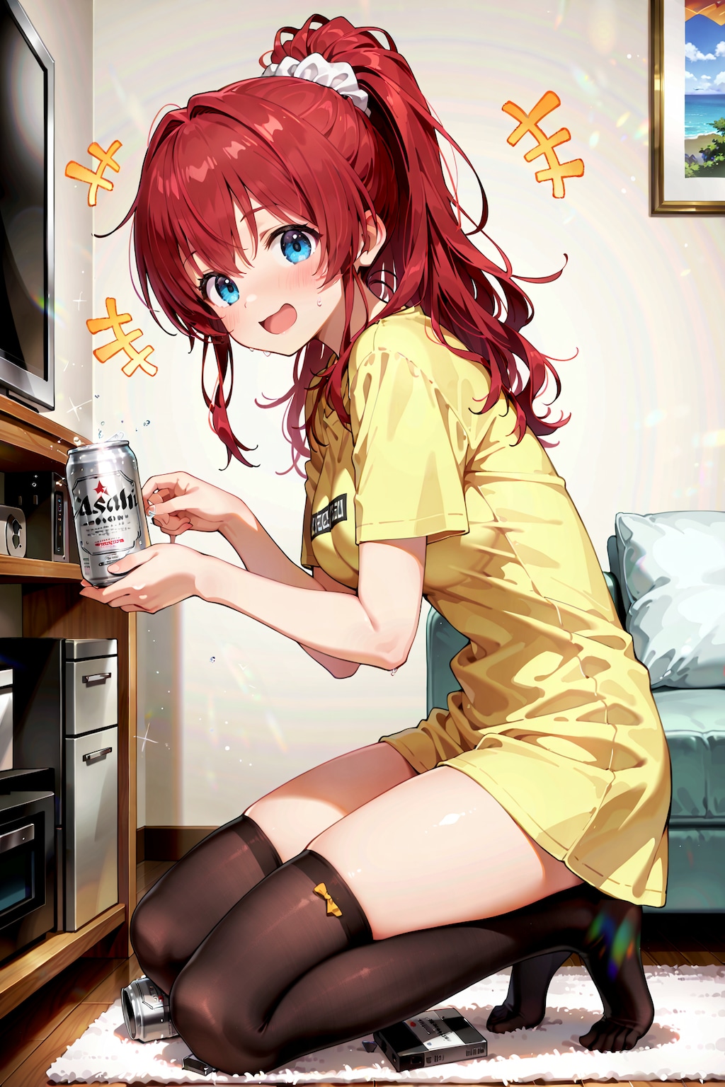 夏休み、起き抜けのジト目先生 Y731