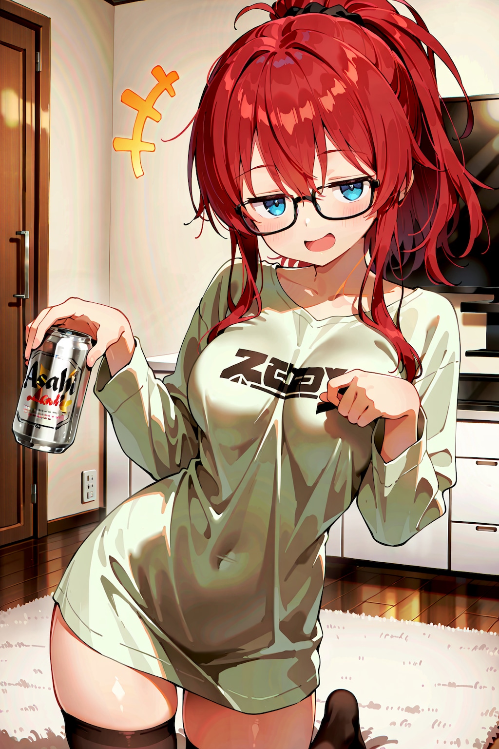 夏休み、起き抜けのジト目先生 Y731