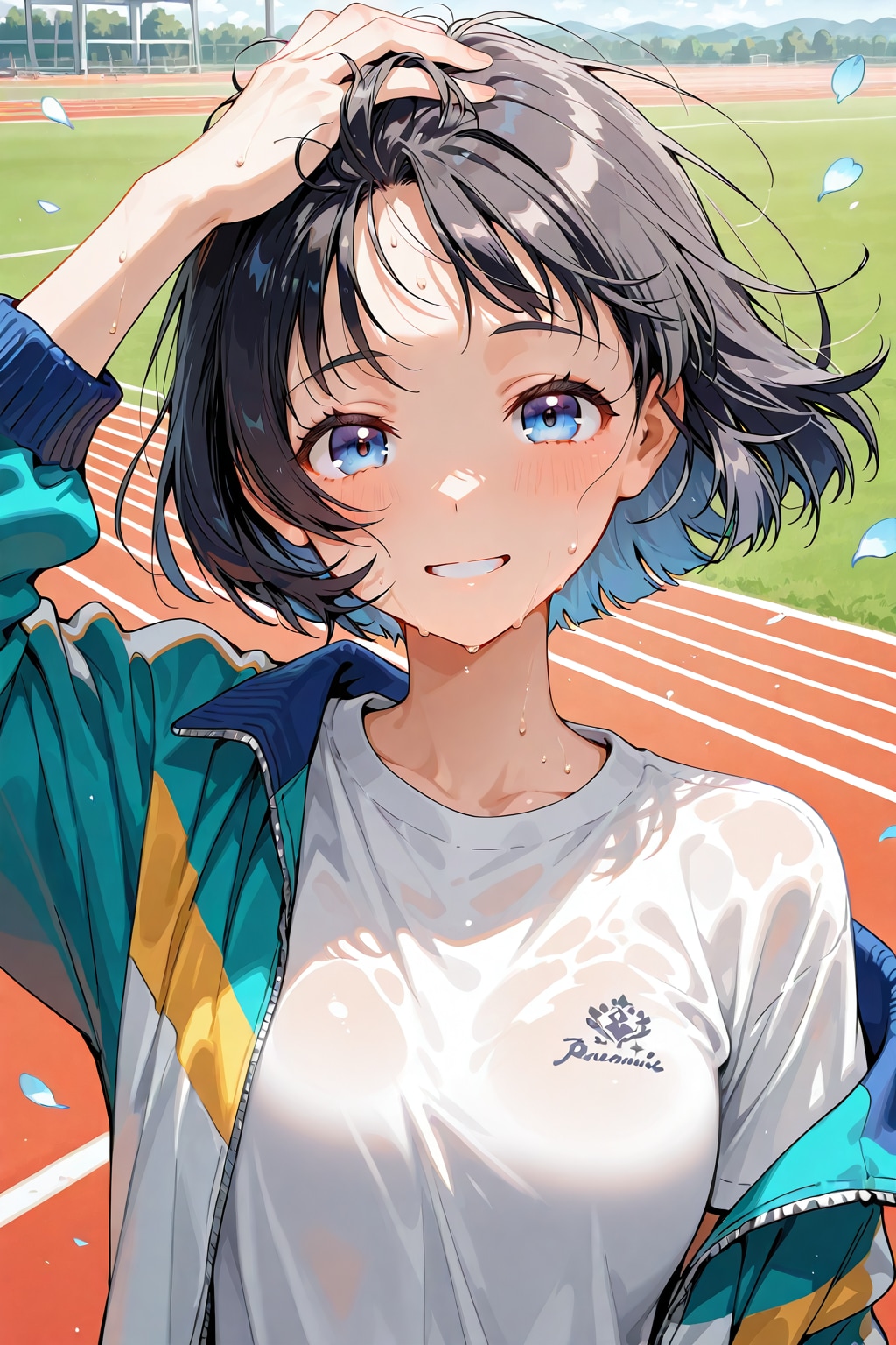 汗、一杯かきました! | の人気AIイラスト・グラビア