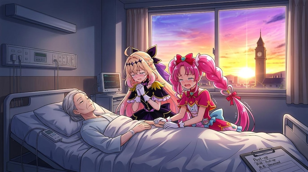 2人のプリキュア、死亡診断書を書いて号泣する