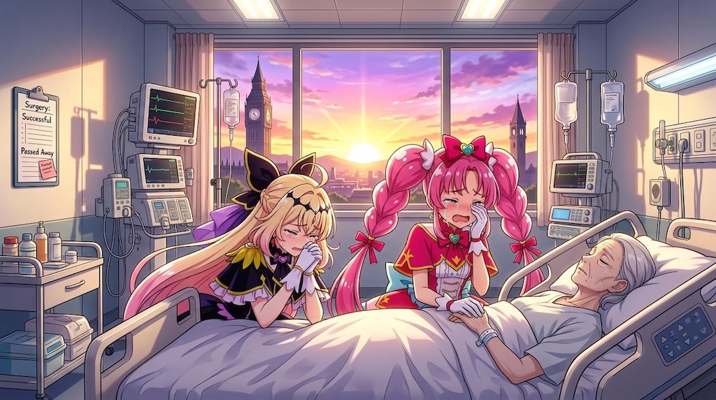 2人のプリキュア、死亡診断書を書いて号泣する