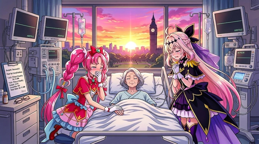 2人のプリキュア、死亡診断書を書いて号泣する
