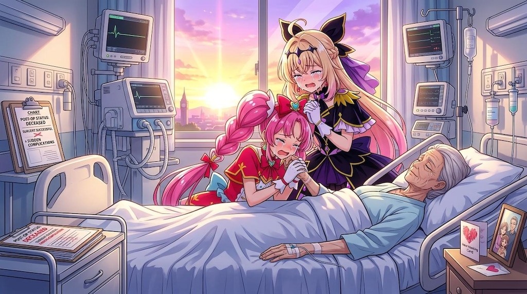 2人のプリキュア、死亡診断書を書いて号泣する