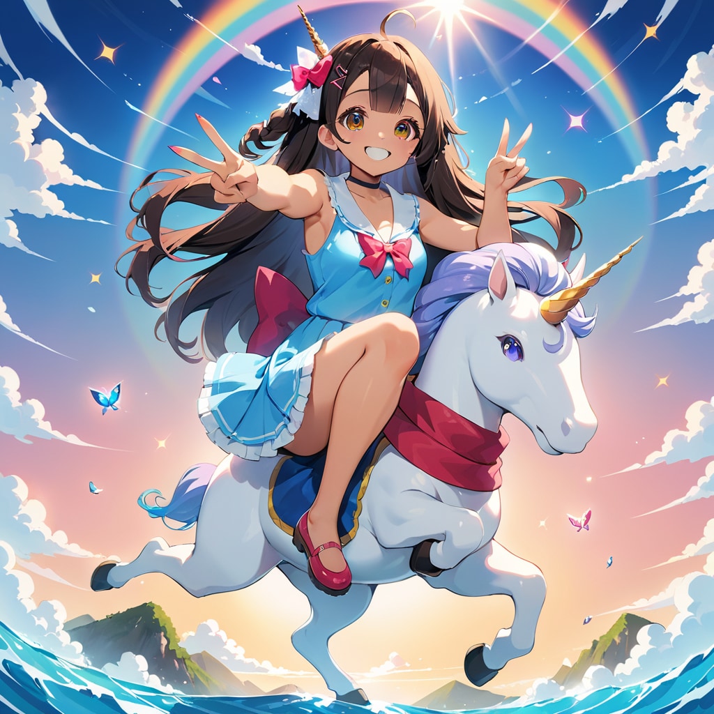 ギャルユニコーンにウマいことに乗る。ウマだけに。
