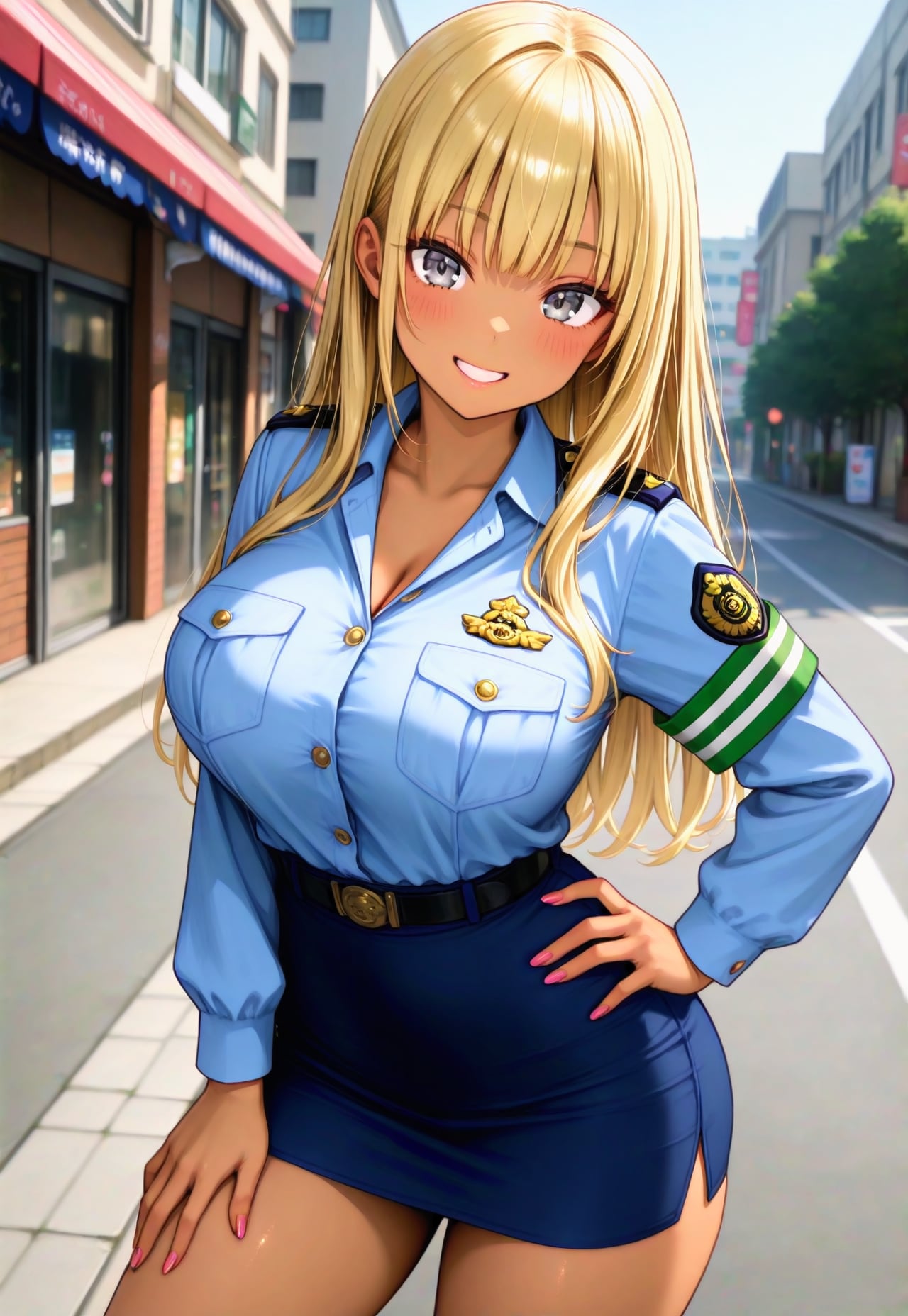 1185（ギャル×警察官） | の人気AIイラスト・グラビア