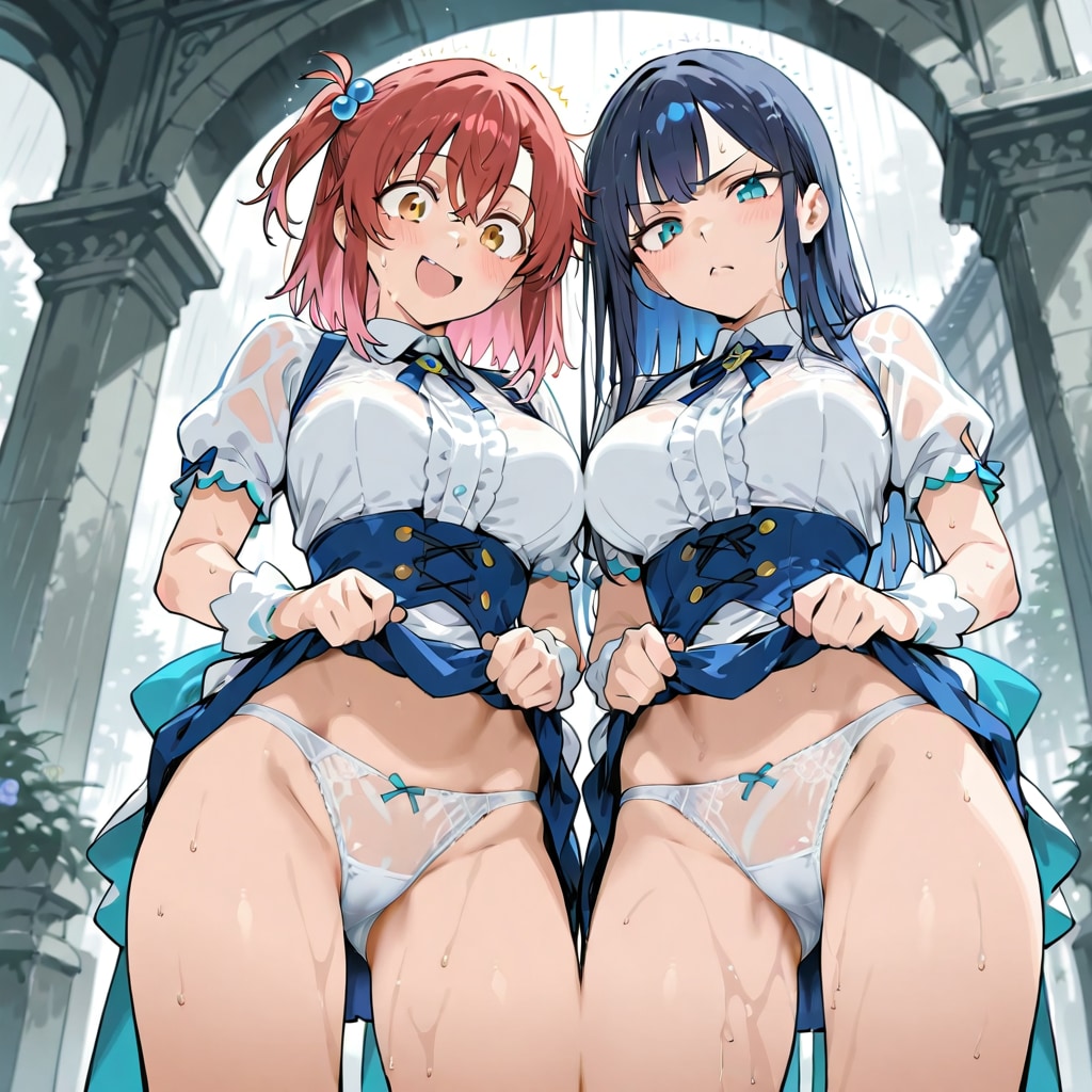 イベント中にびしょ濡れ