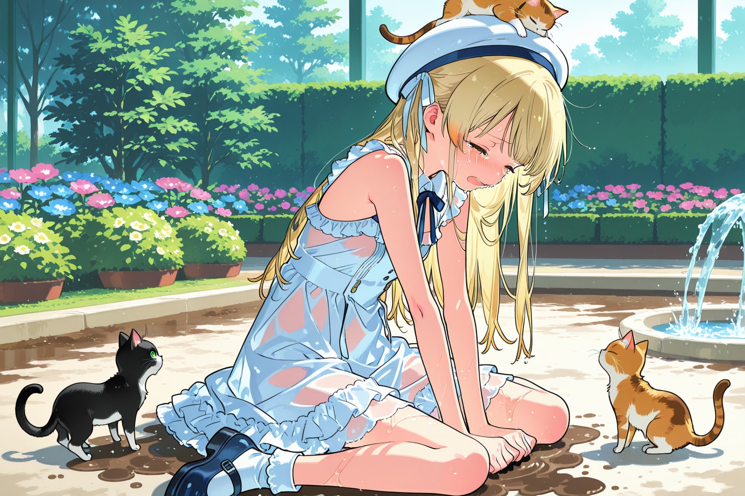 お水かけられた | の人気AIイラスト・グラビア