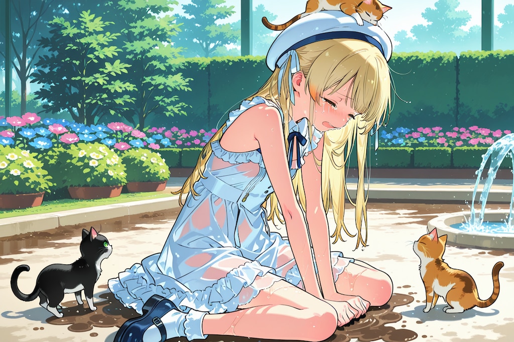 お水かけられた