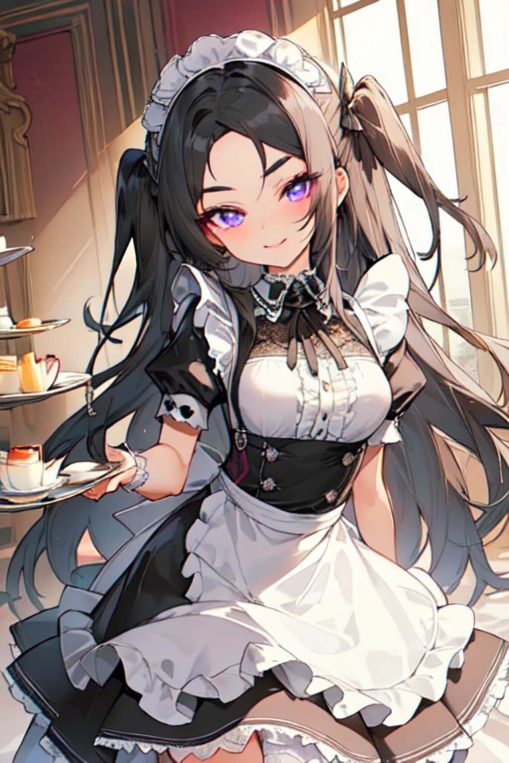 おでこが見えてる、メイドなうちの子♥その3(5枚)