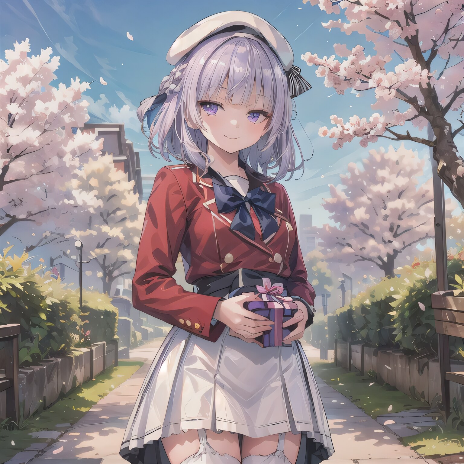 銀髪ボブでブレザーの少女４ | の人気AIイラスト・グラビア