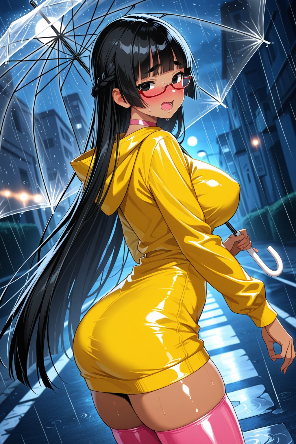 雨の中のおさんぽ