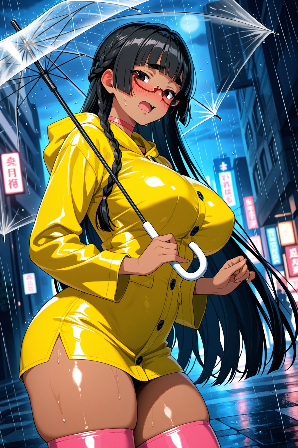 雨の中のおさんぽ