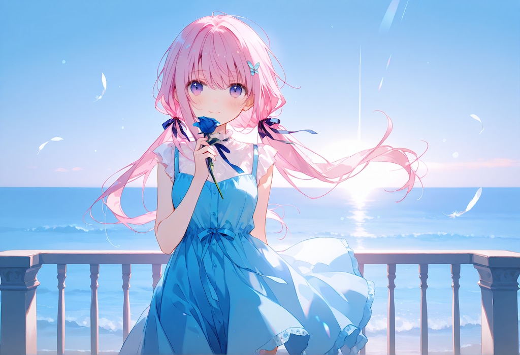 碧い薔薇に願いを込めて